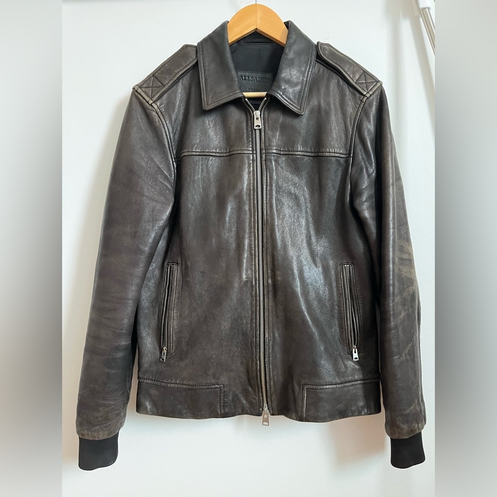 Men’s leather jacket All Saints